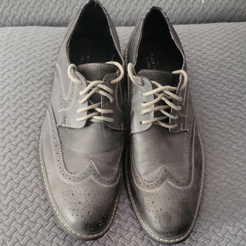 Perry Ellis Portfolio Ultra Foam Grey Oxford Men's Shoes Style Welton Sz 10